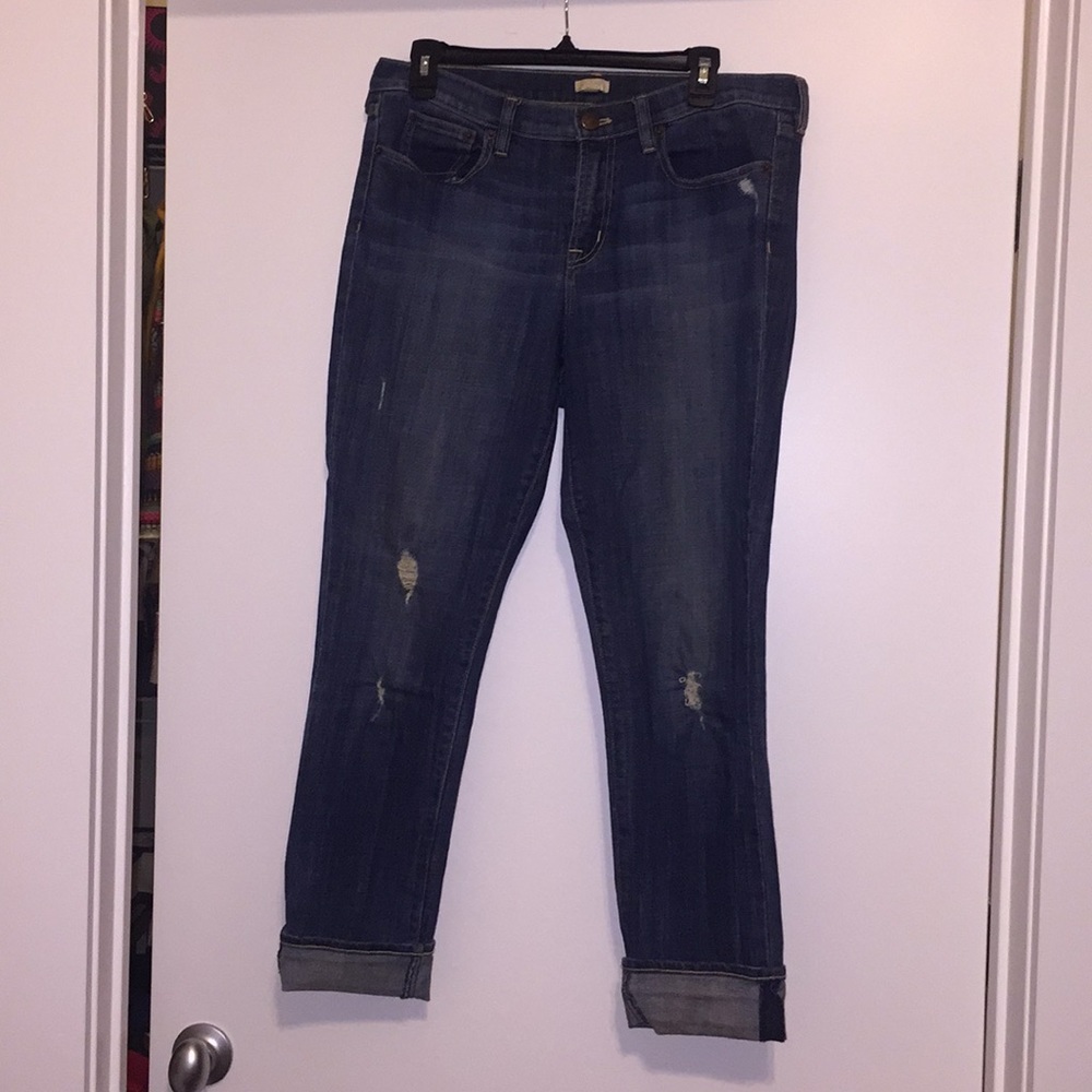 EUC J Crew “matchstick” distressed jeans